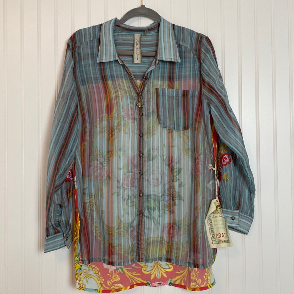 Aratta mixed print top